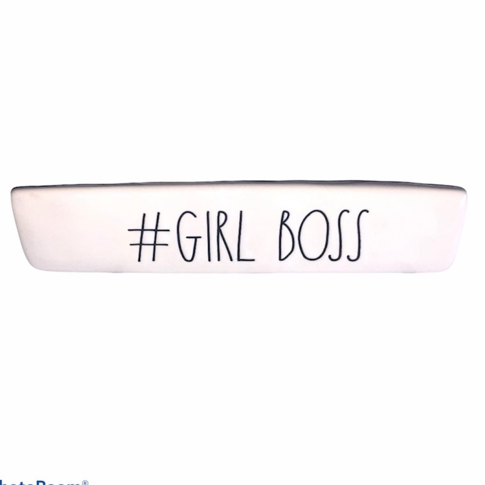RAE DUNN GIRL BOSS Desk Sign Paperweight